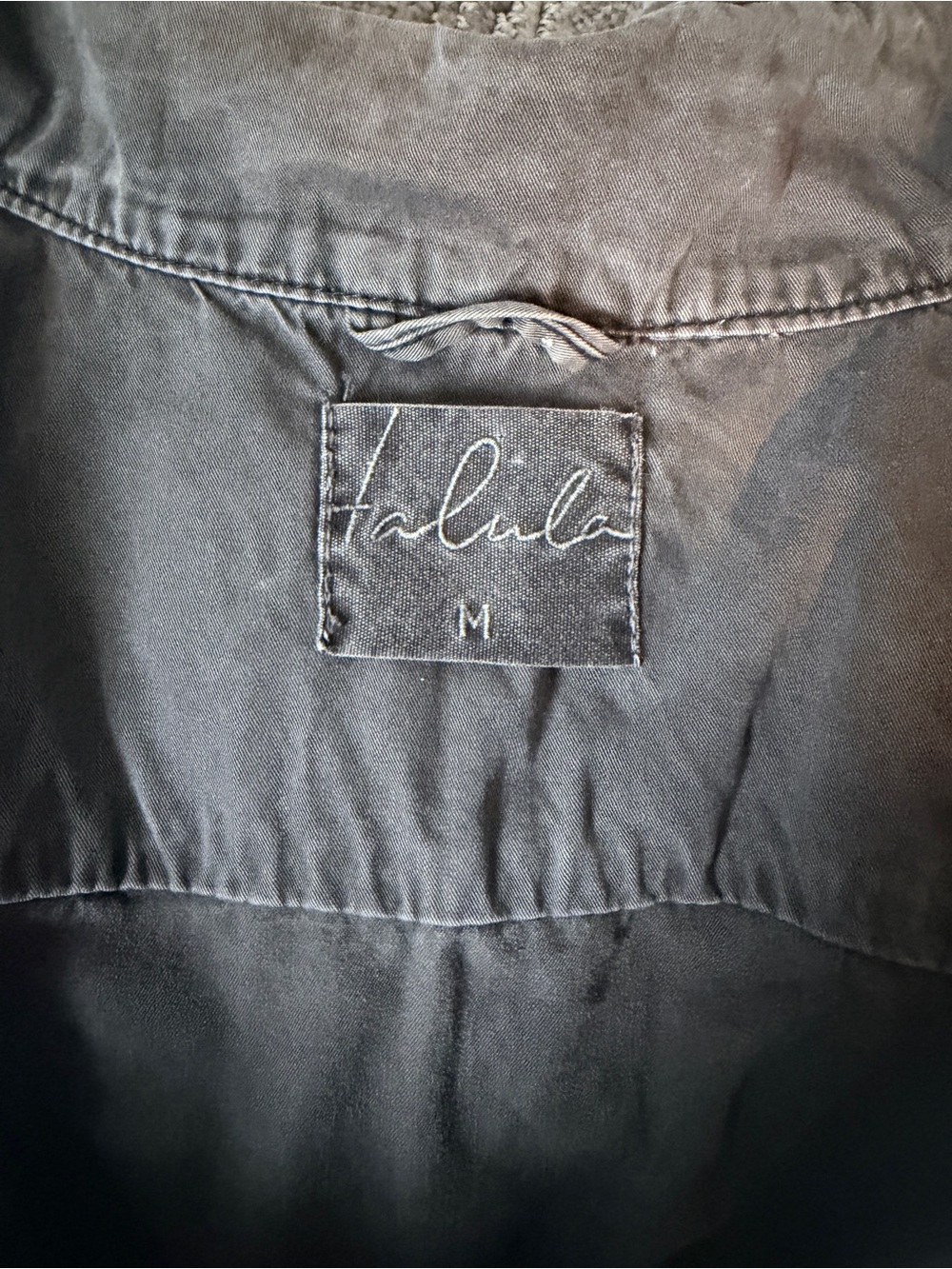 Talula Black Grey Lined  Utility Jacket Waist String
